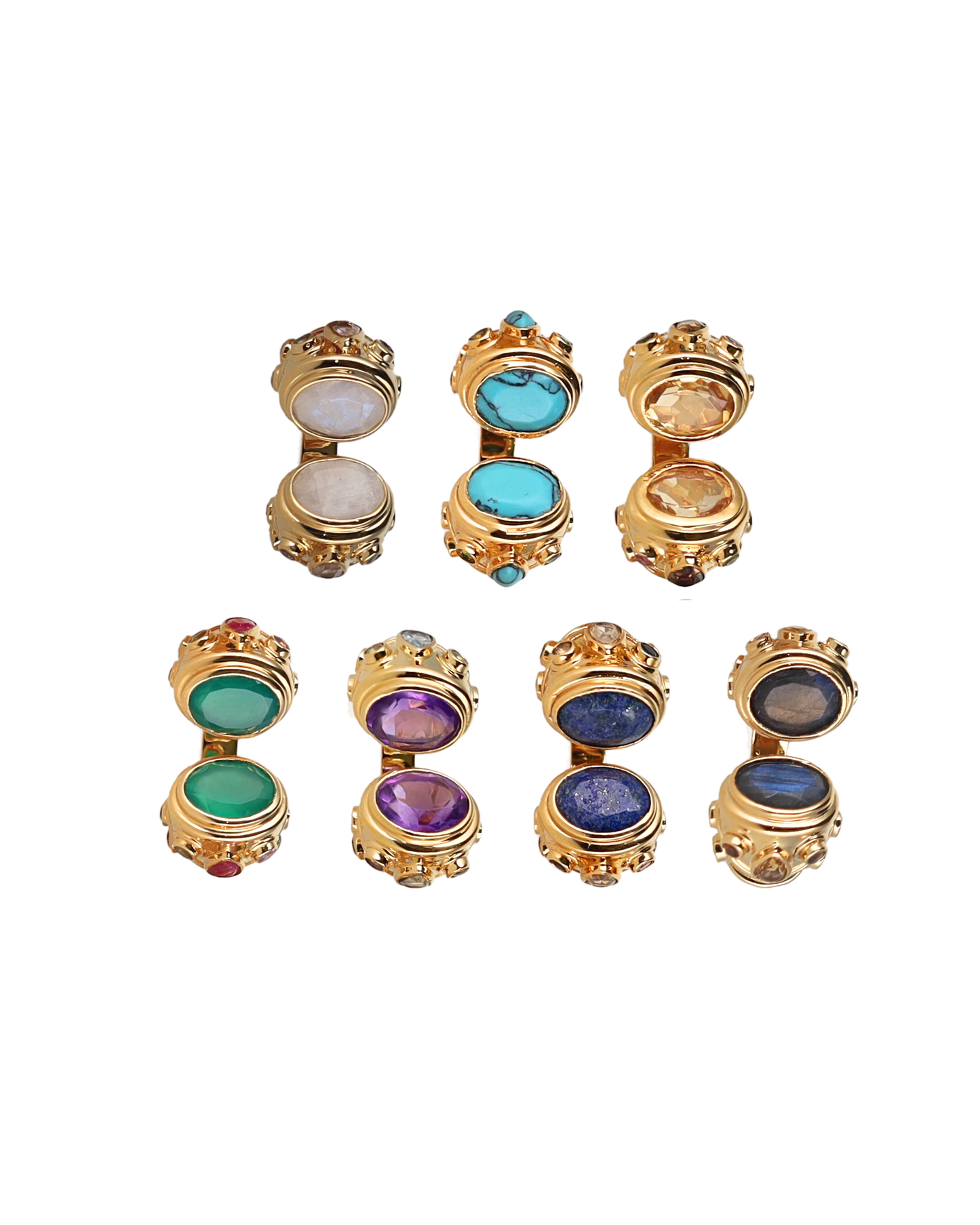Ottoman Mixed Stones Rings