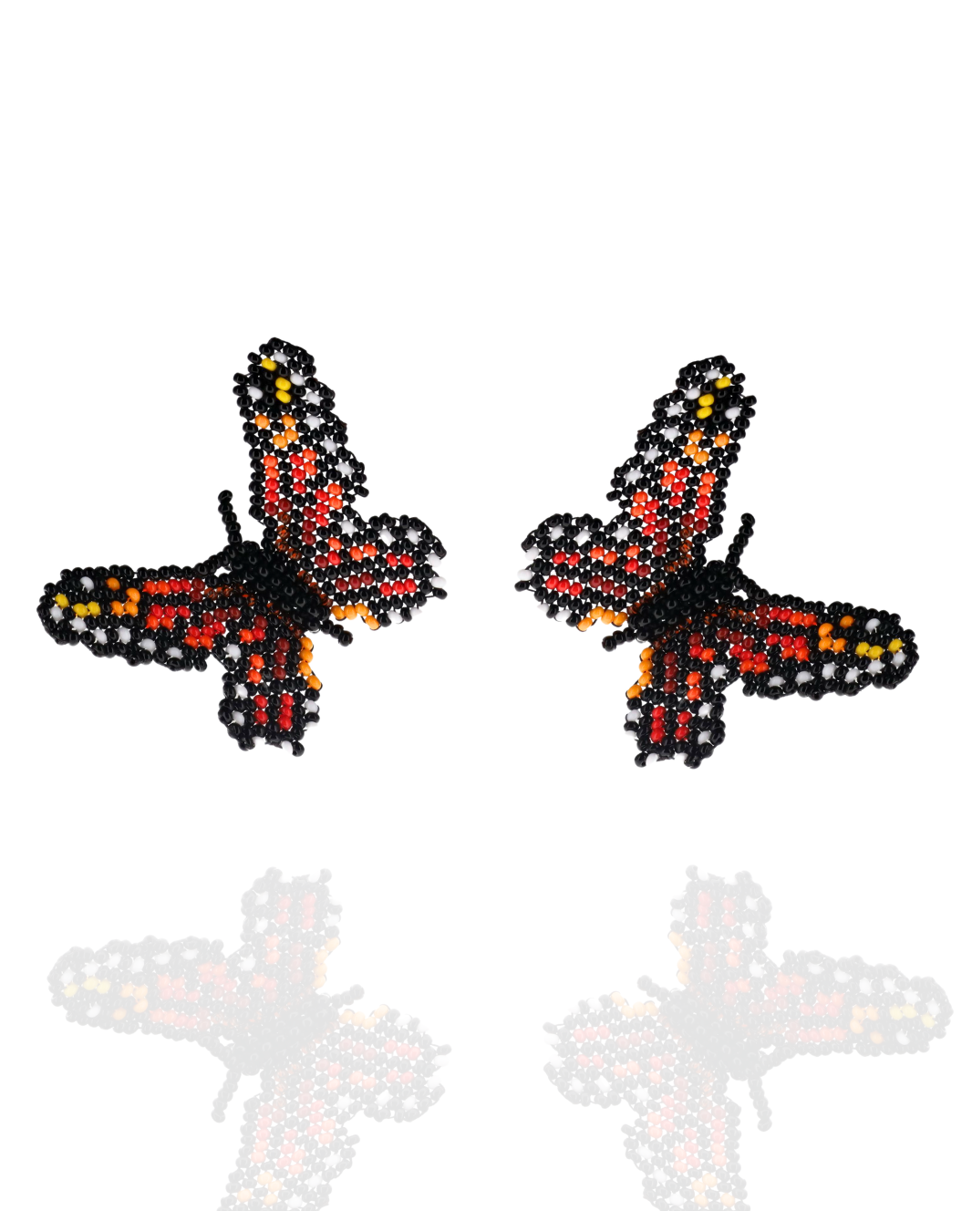 Small Beaded Butterfly Earrings
