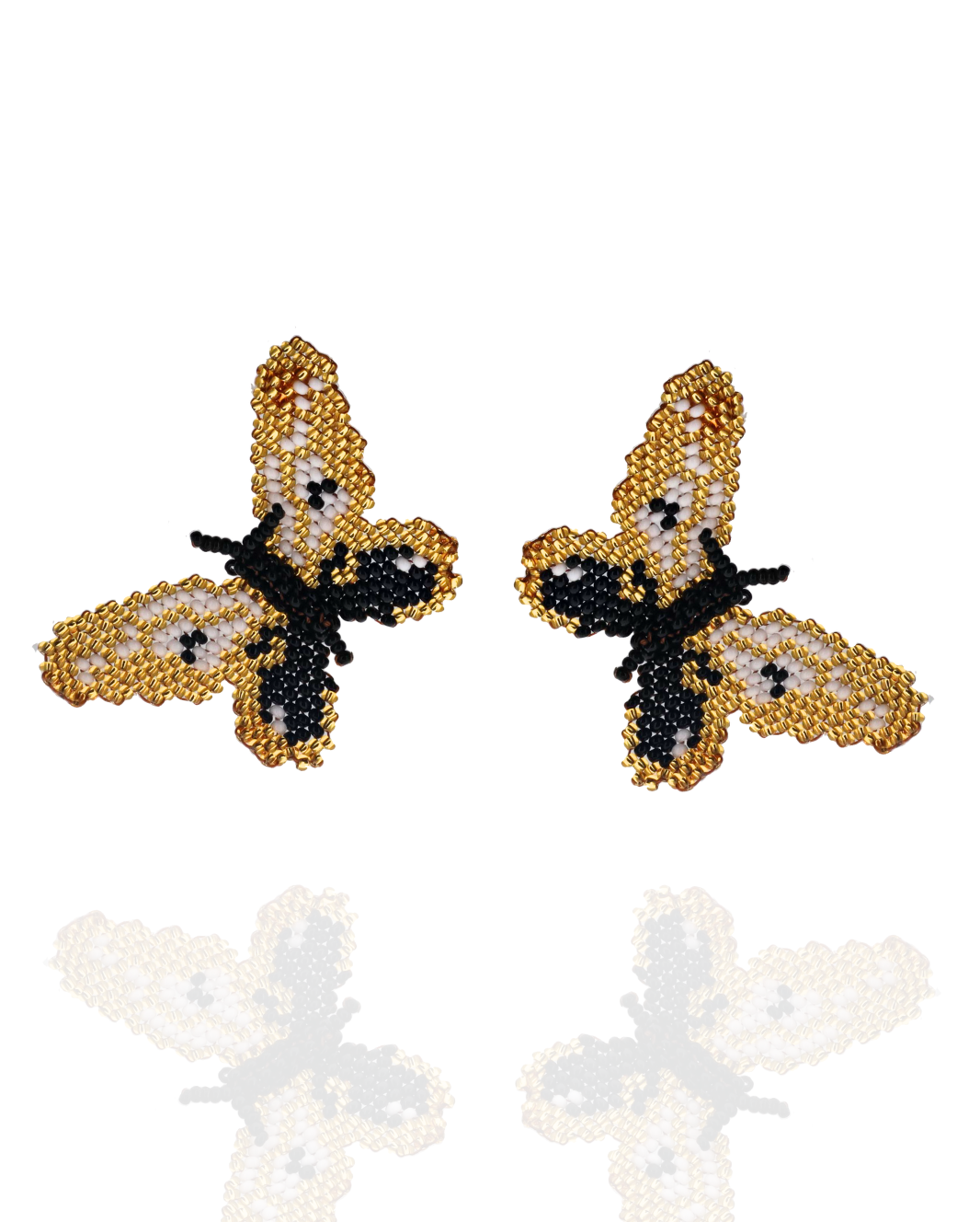 Small Beaded Butterfly Earrings