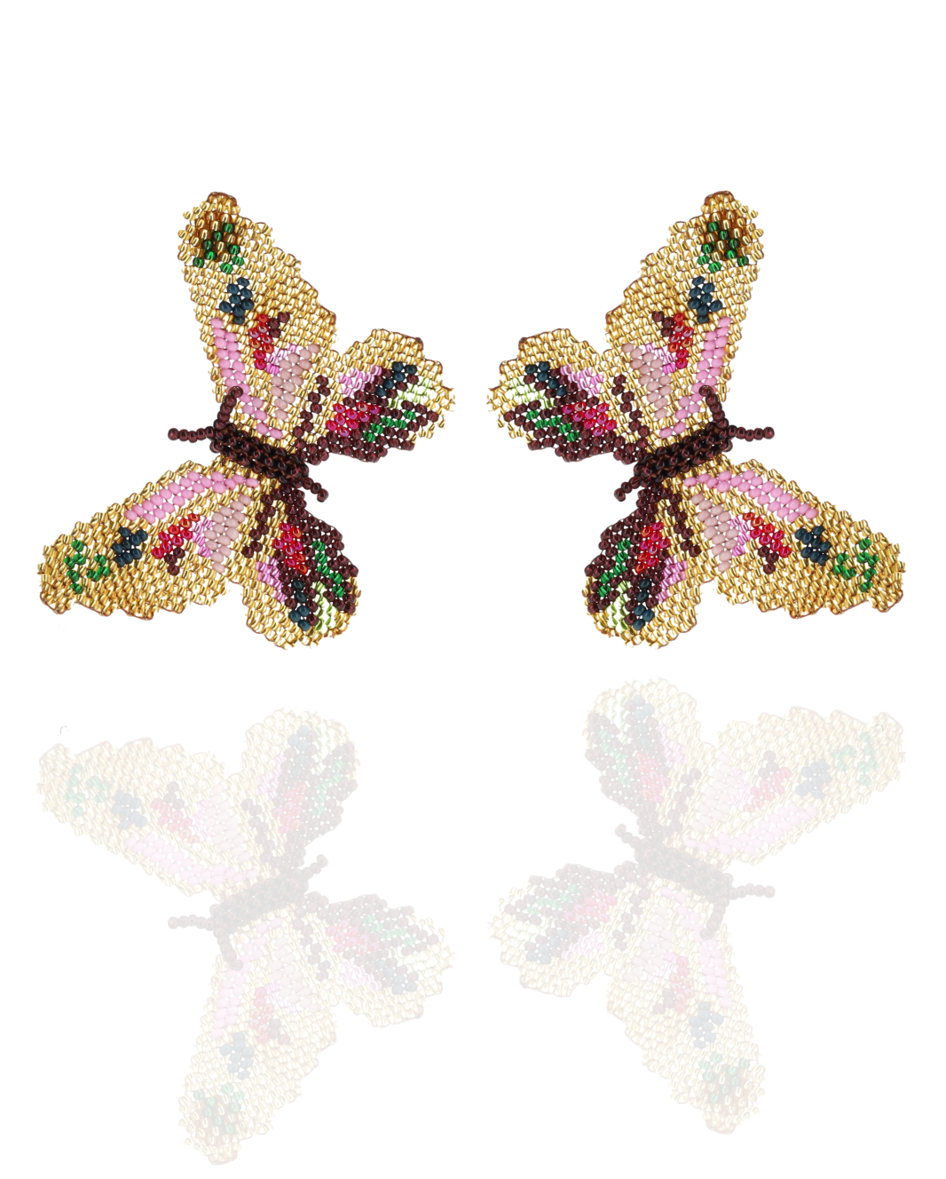 Beaded Butterfly Earrings