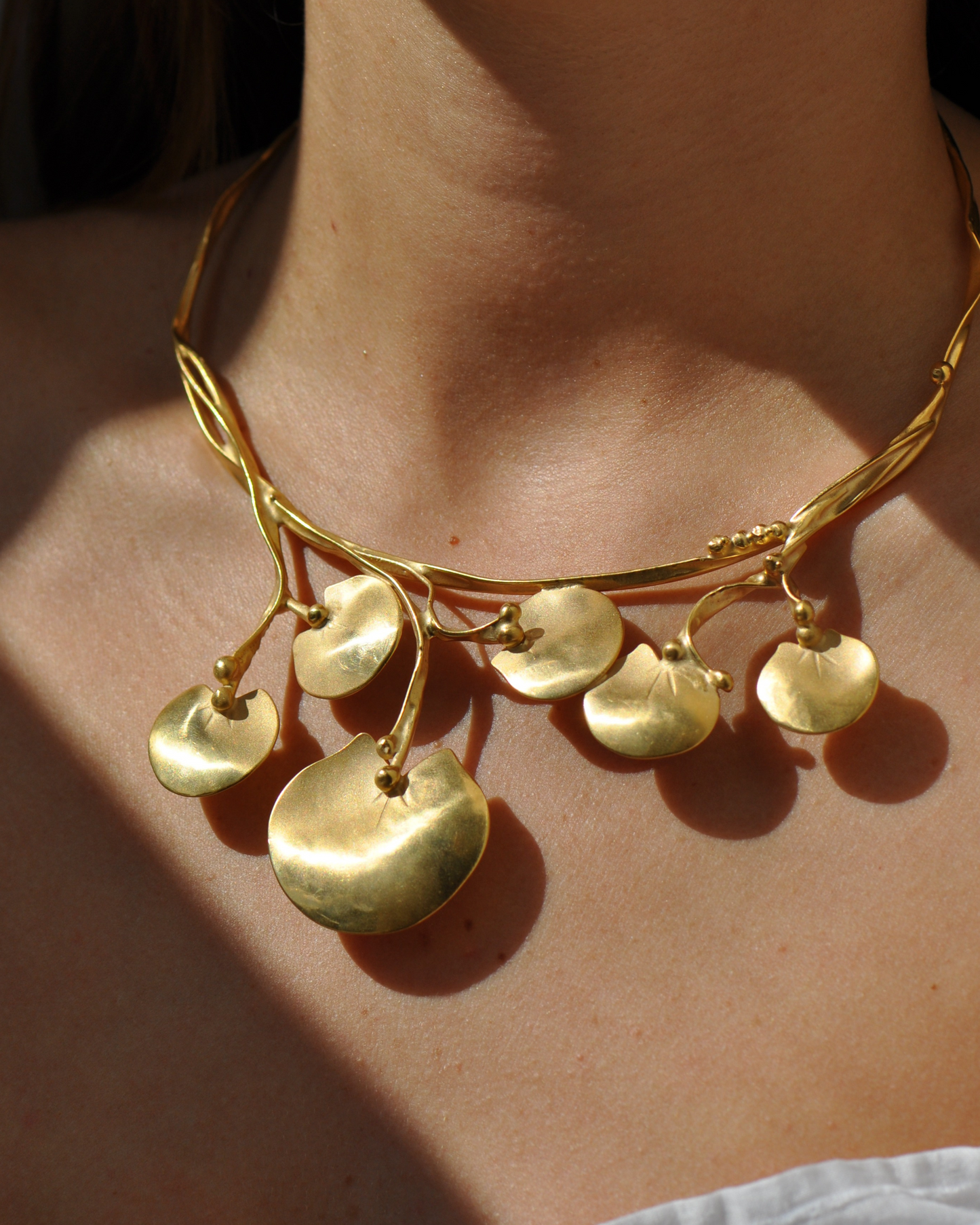Ginkgo Lily Pads Necklace