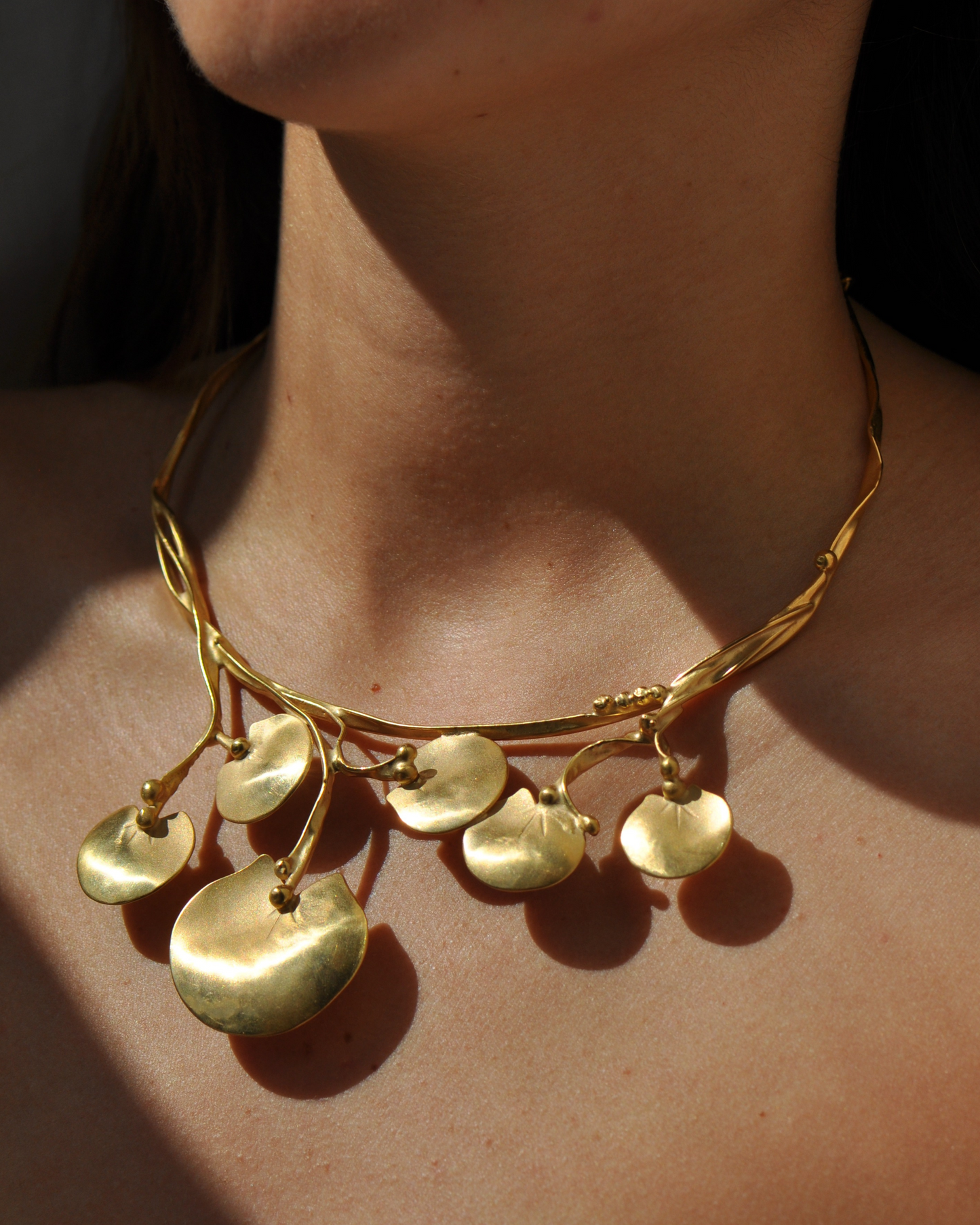 Ginkgo Lily Pads Necklace