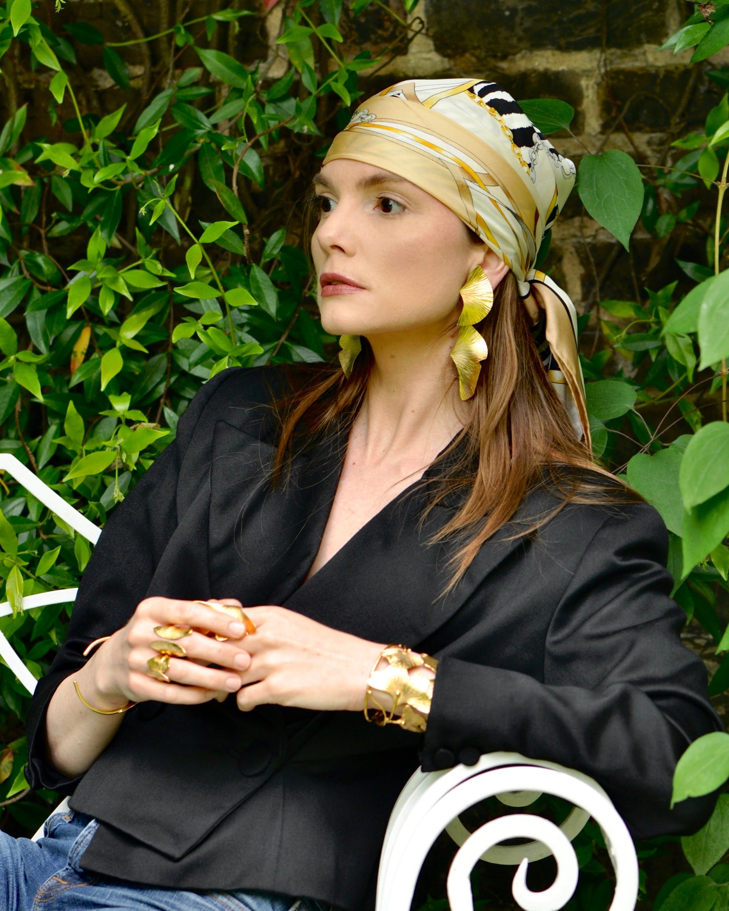 Ginkgo Double Leaf Earrings