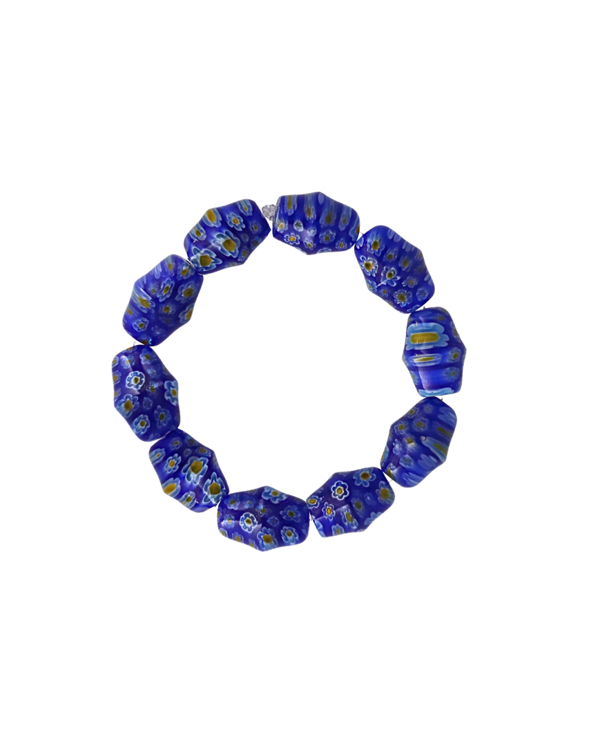 Painted Blue Murano Bracelet