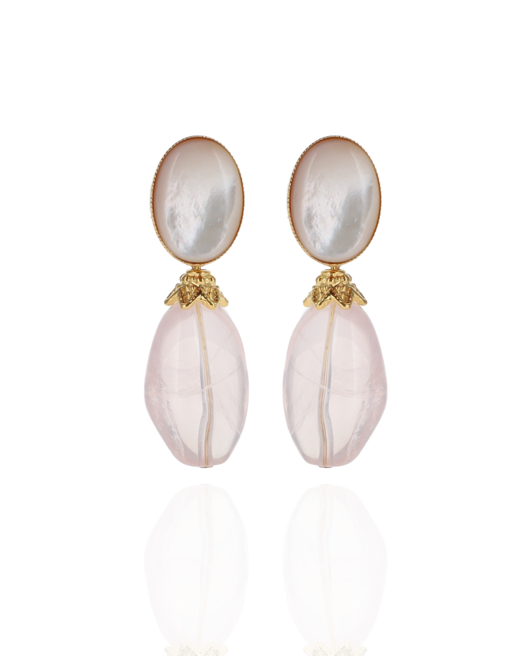 Sylvia Rose Quartz Earrings