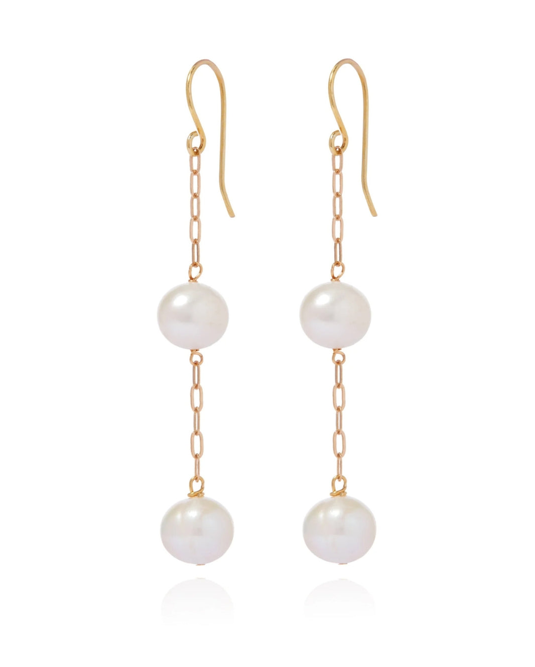 Candida Earrings with Two Pearls