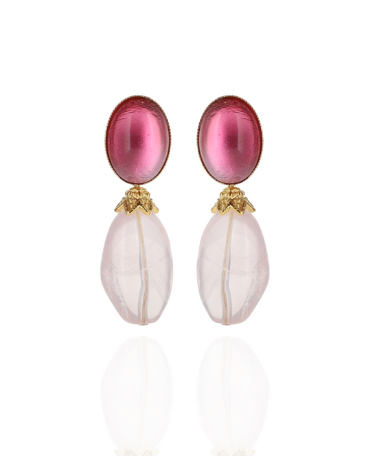 Sylvia Rose Quartz Earrings