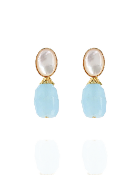 Zara Luna Aquamarine Earrings
