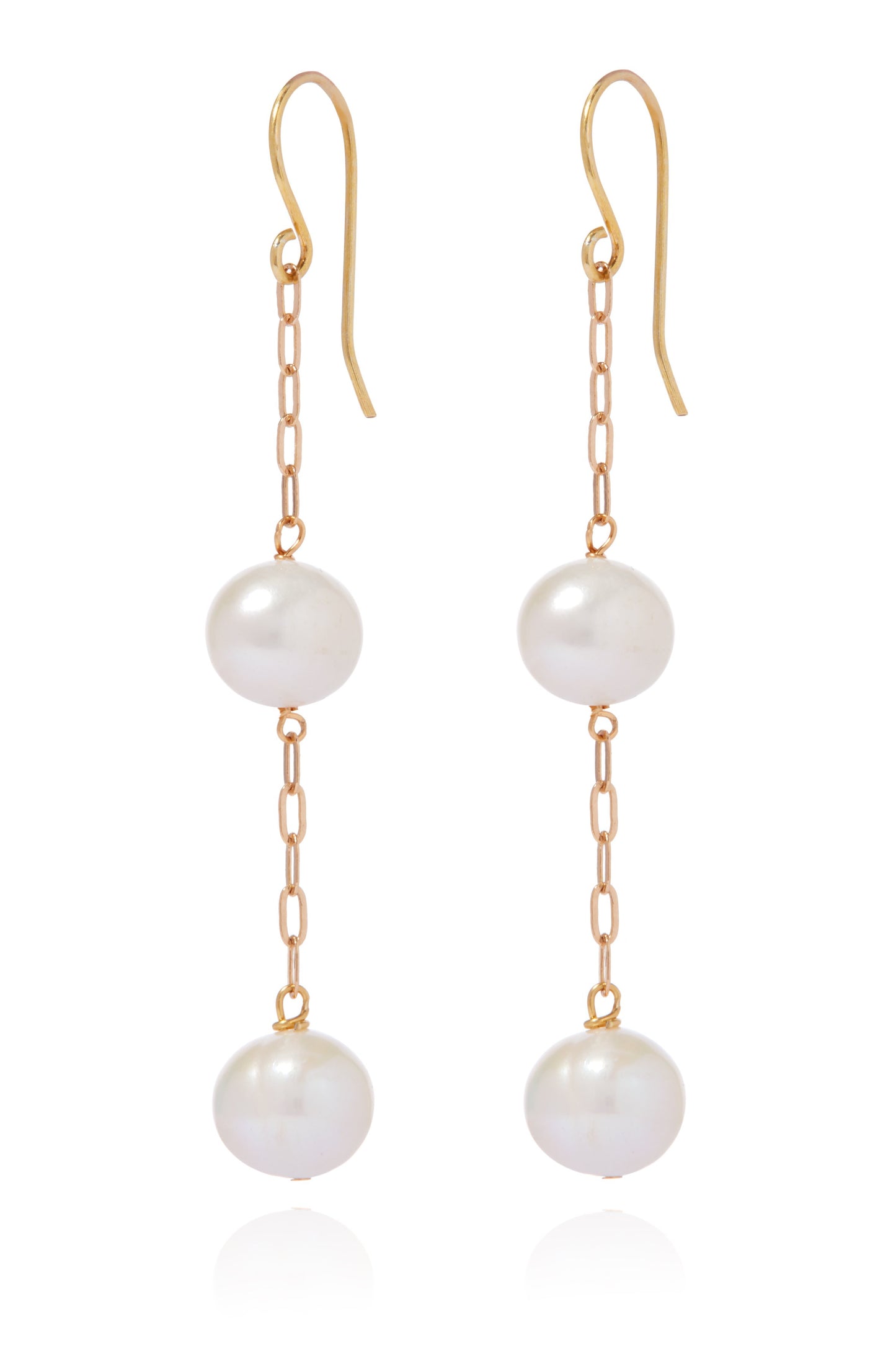 Candida Earrings with Two Pearls