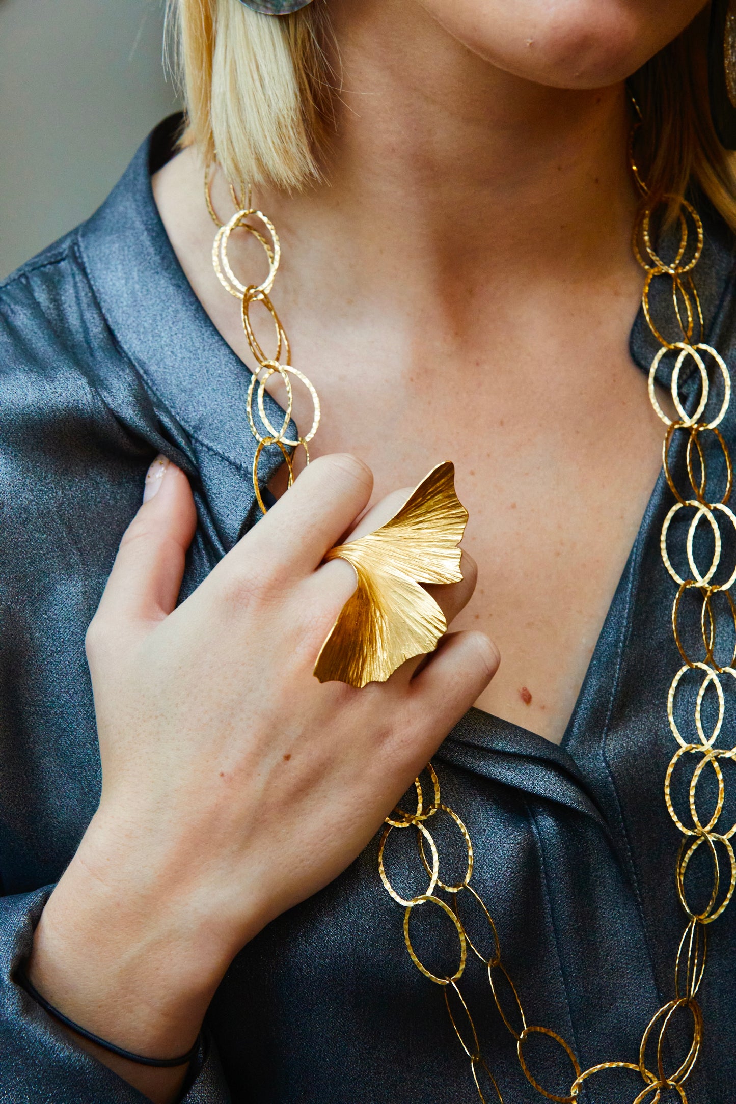 Ginkgo Leaf Ring