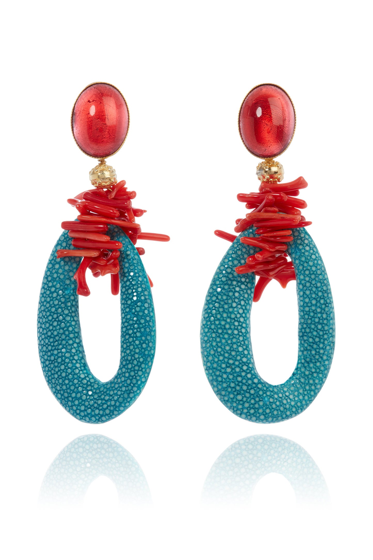 Leandra Shagreen Earring