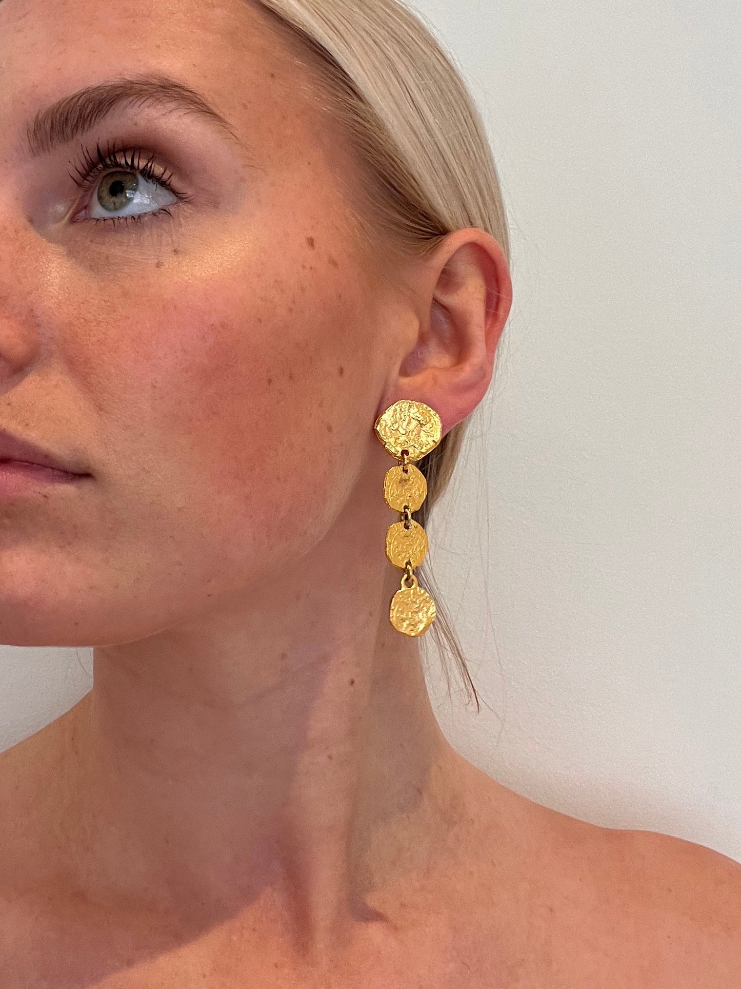 Leonidas Earrings Four Coins