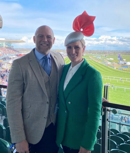Zara Tindall wearing Laurence Coste at the Grand National Festival
