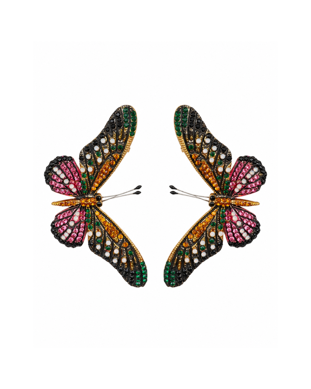 Multicoloured Butterfly Earrings