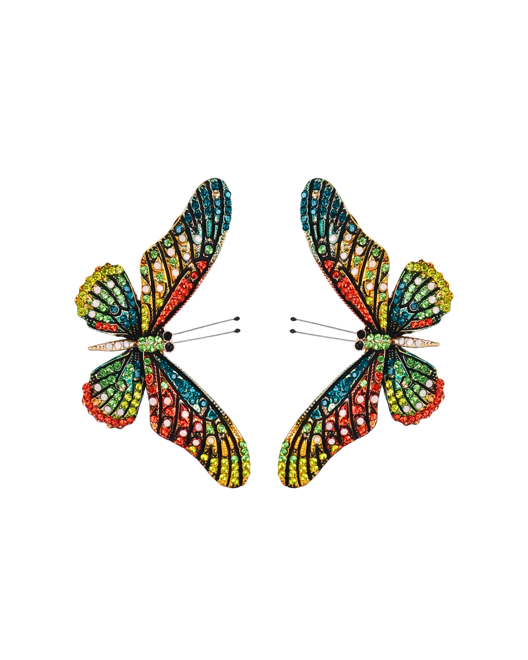 Multicoloured Butterfly Earrings