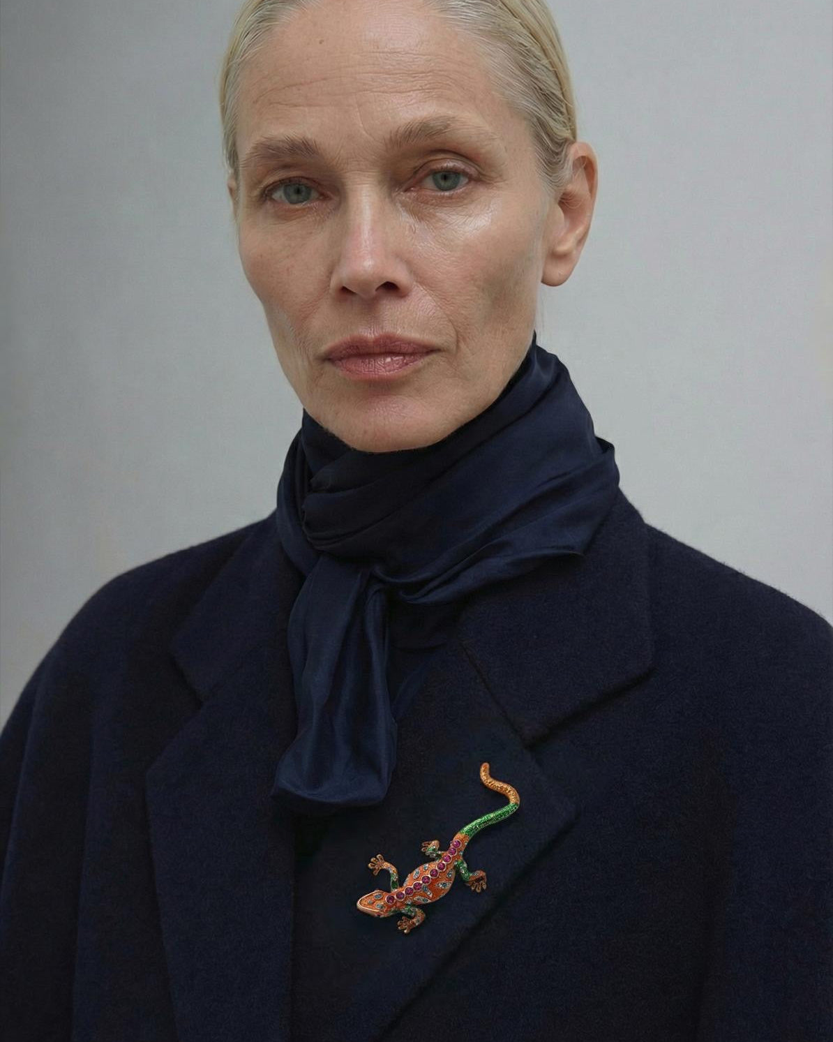 Multicoloured Lizard Brooch