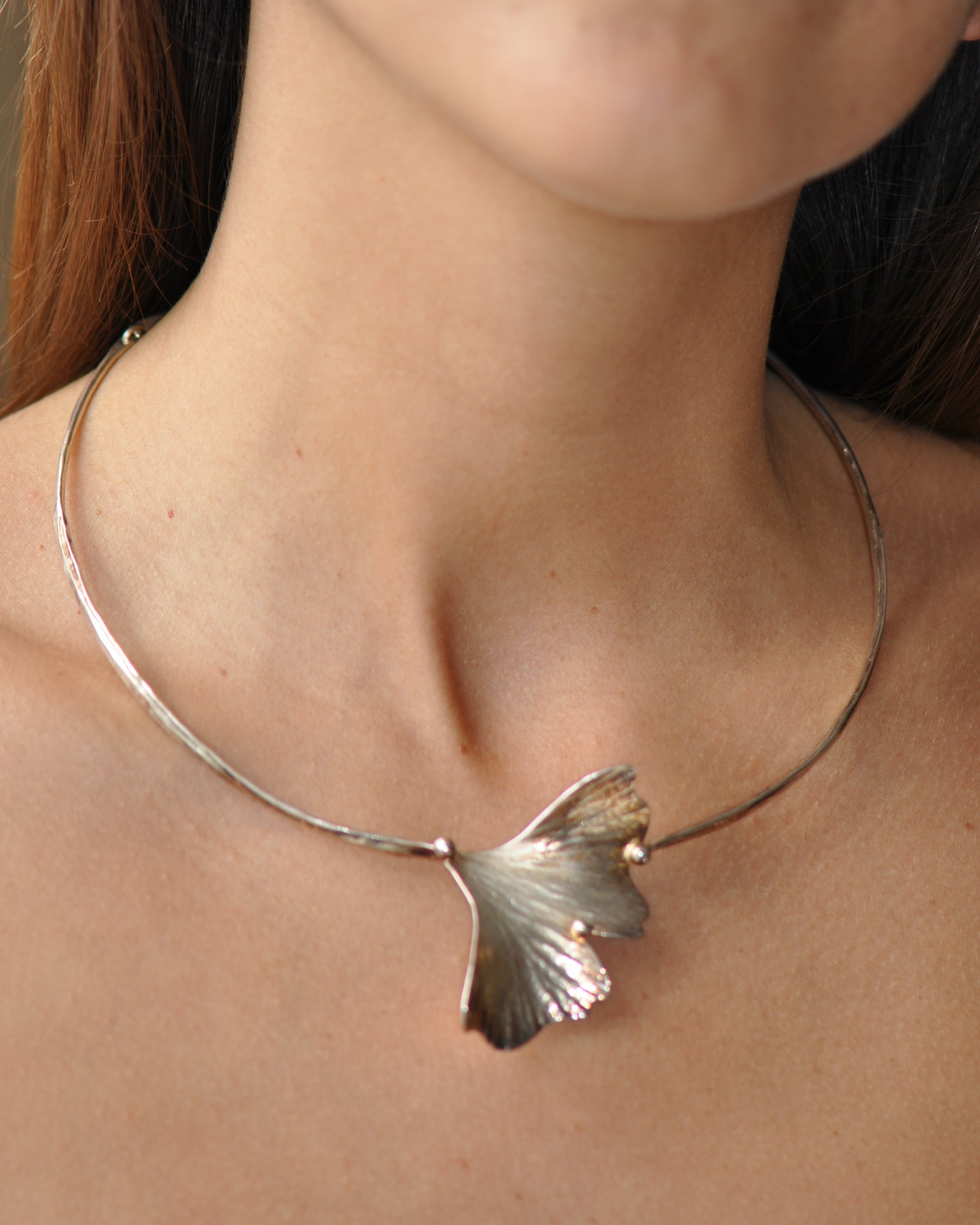 Ginkgo NK Silver Single Leaf Short