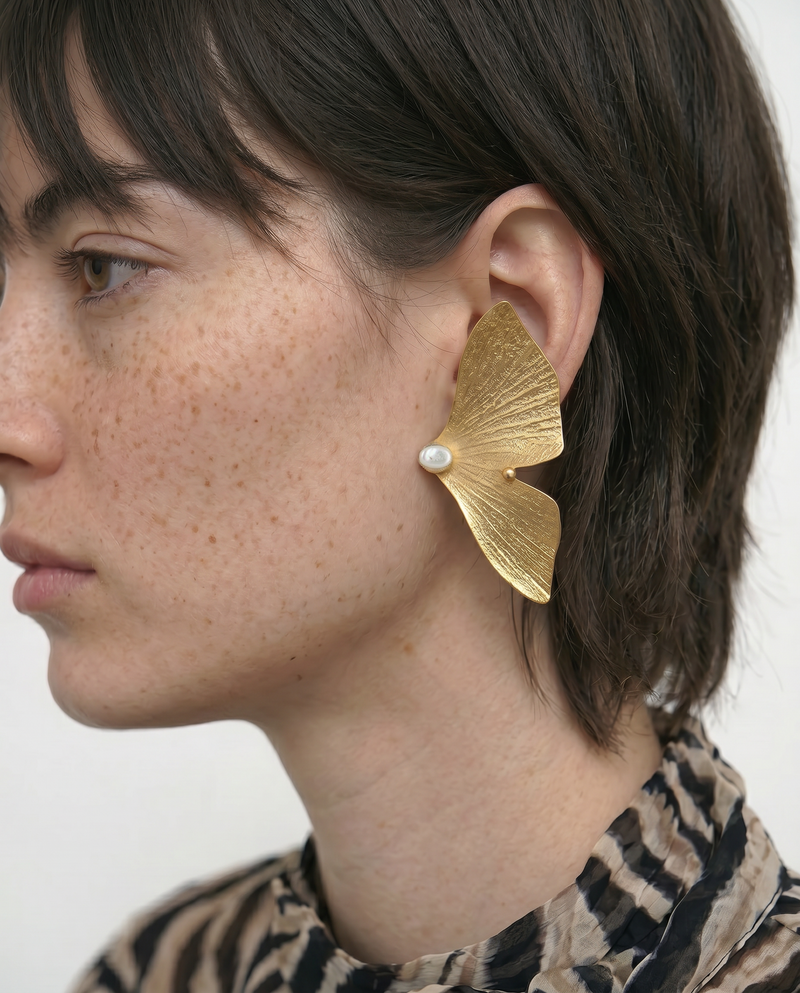 Ginkgo Butterfly Earrings