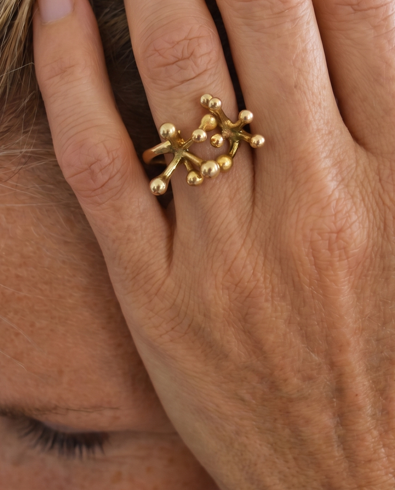 Ginkgo Ring Coral Small