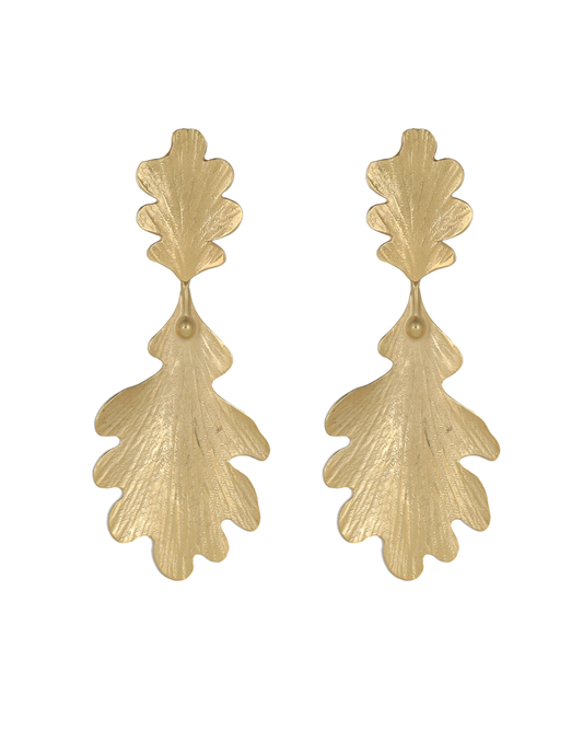 Double Oak Leaf Earrings