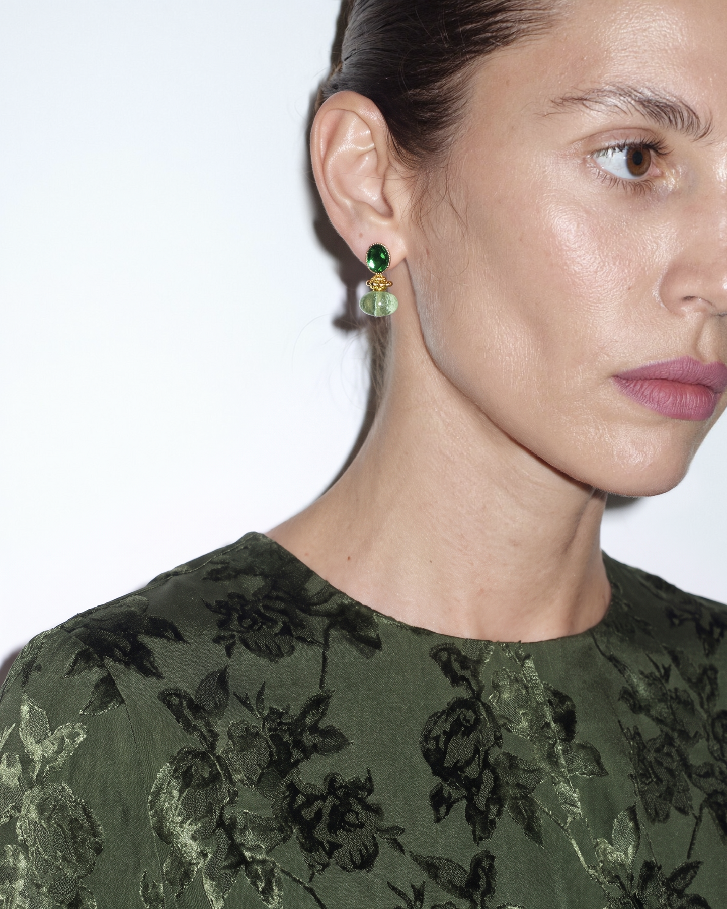 Mini Bright Green Earrings