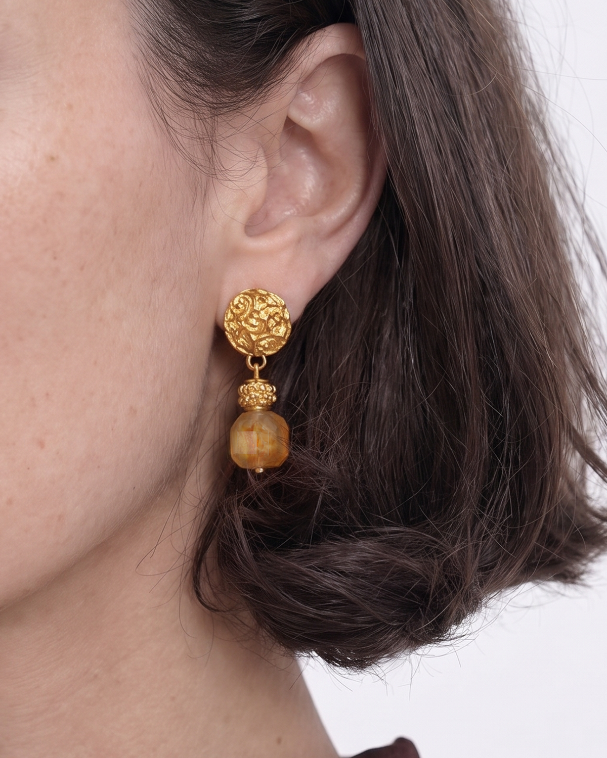 Mini Citrine Earrings