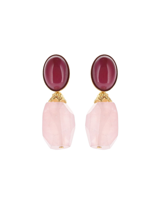 Lily Rose Quartz Earrings