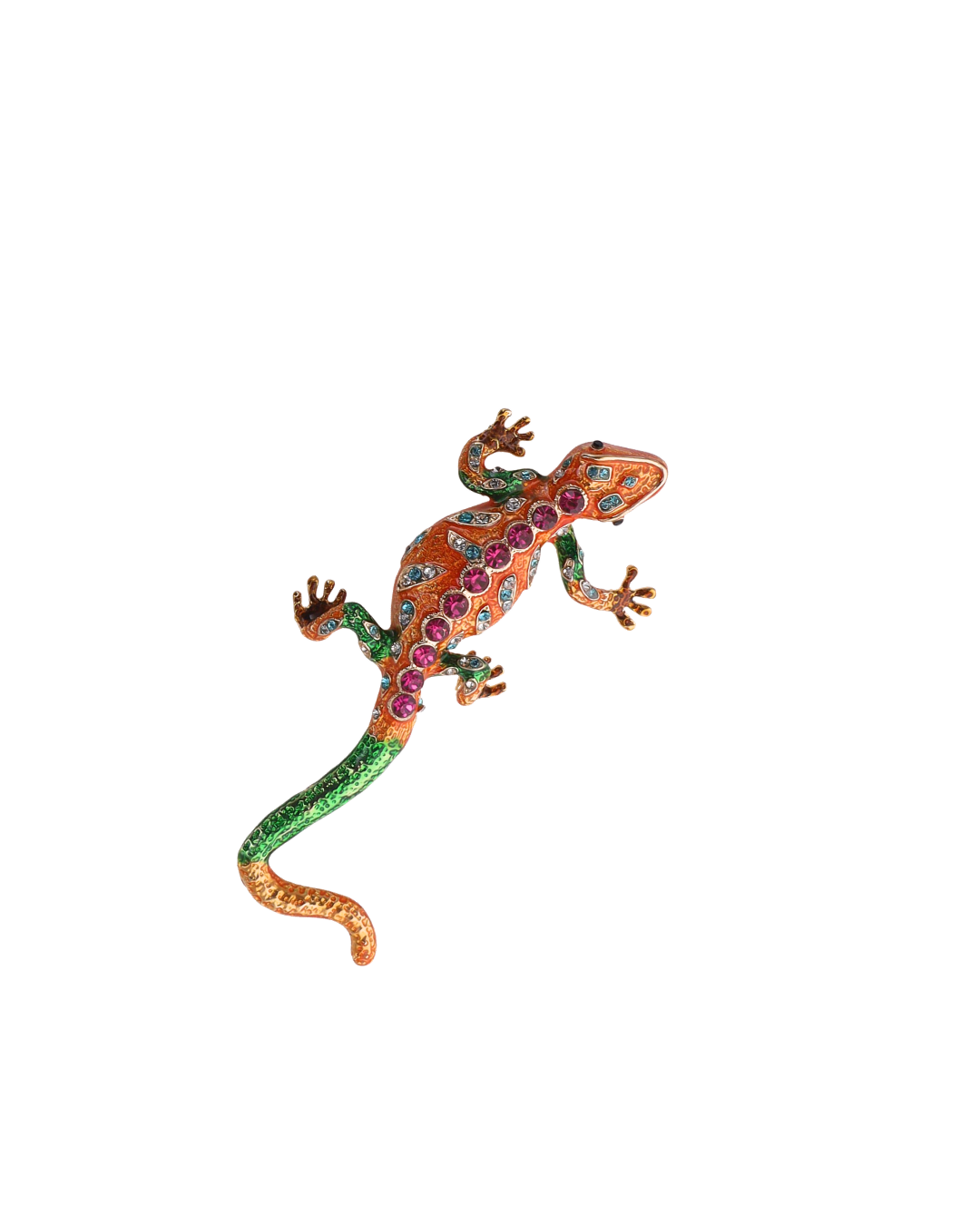 Multicoloured Lizard Brooch