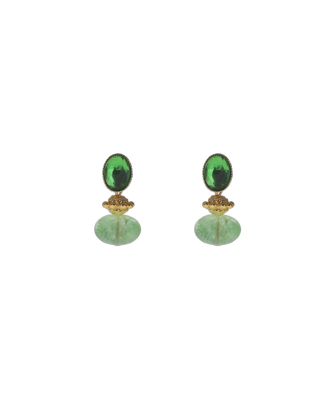 Mini Bright Green Earrings