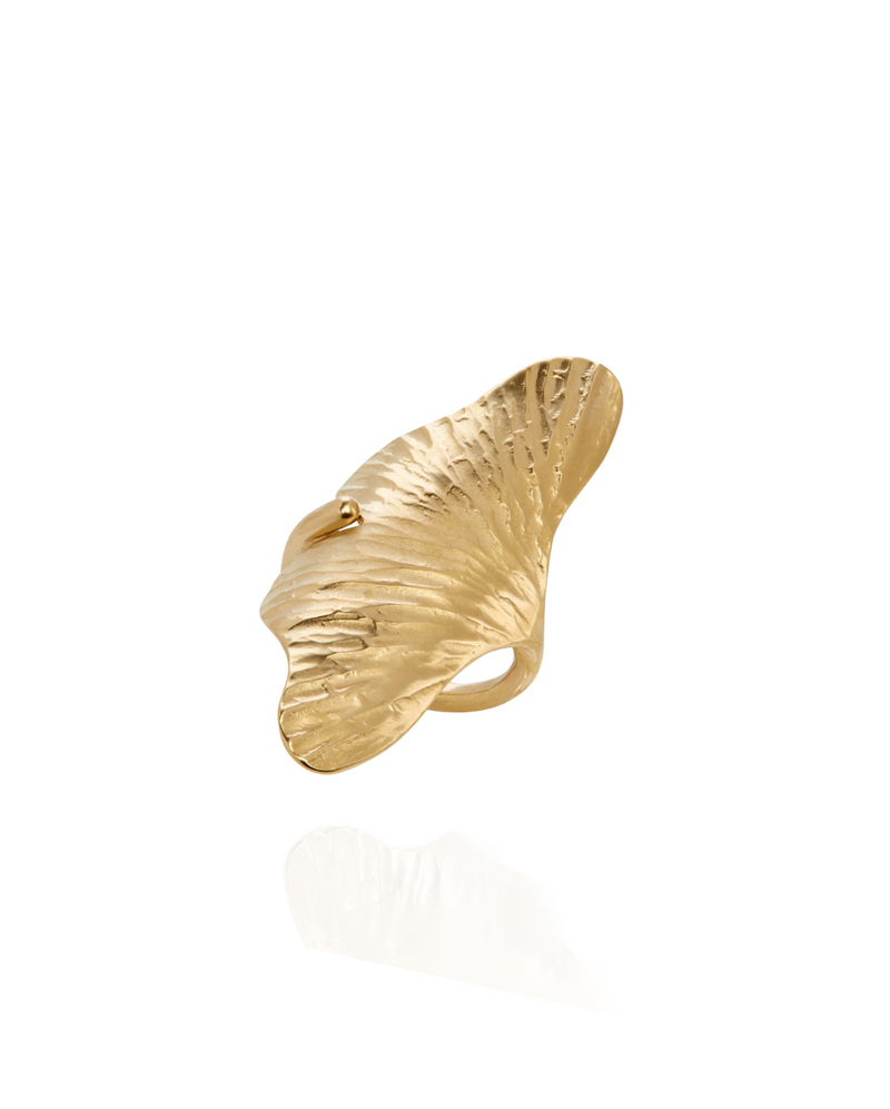 Ginkgo Leaf Ring