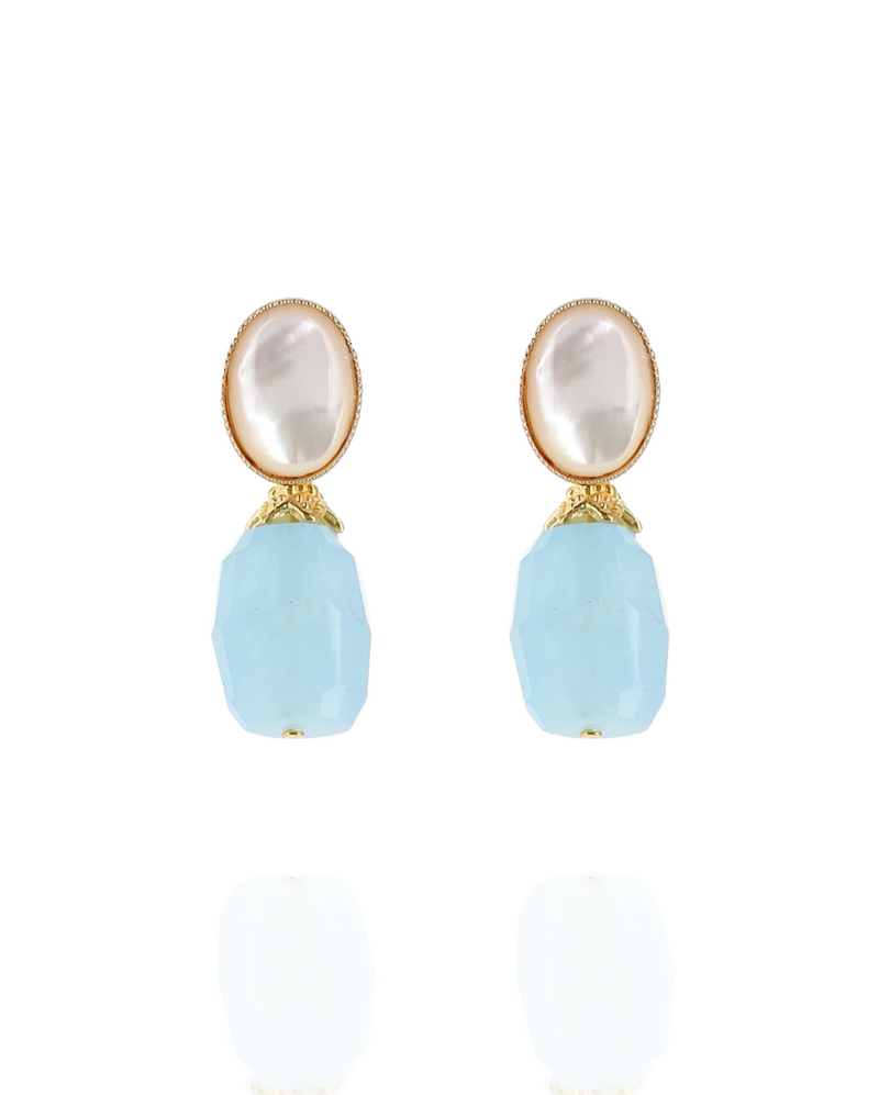 Zara Luna Aquamarine Earrings
