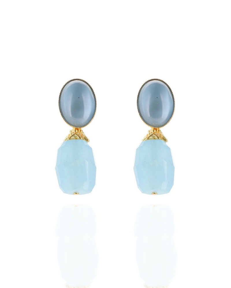 Zara Luna Aquamarine Earrings