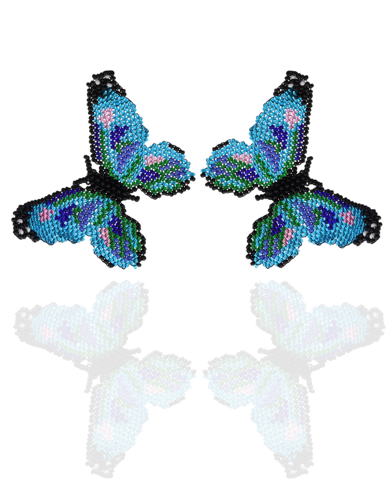Beaded Butterfly Earrings