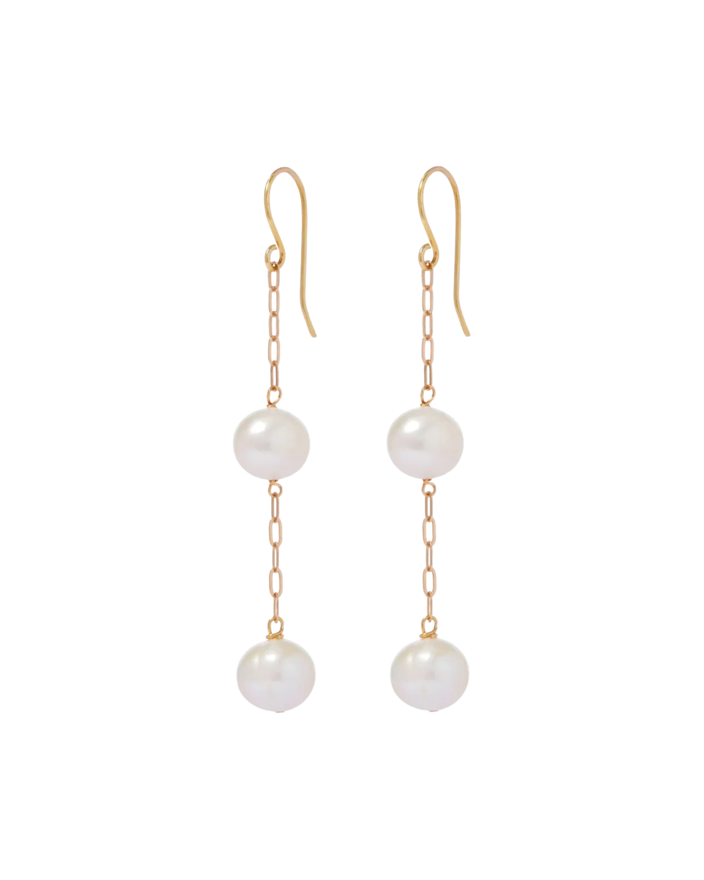 Candida Earrings with Two Pearls