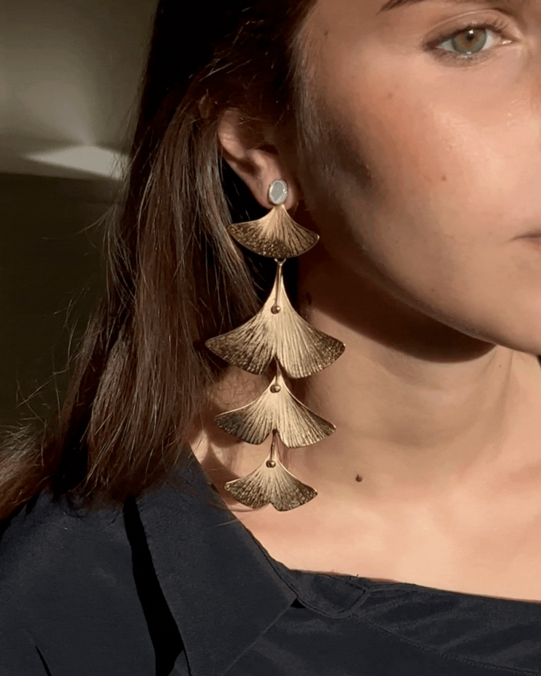 Ginkgo Cascading Earrings