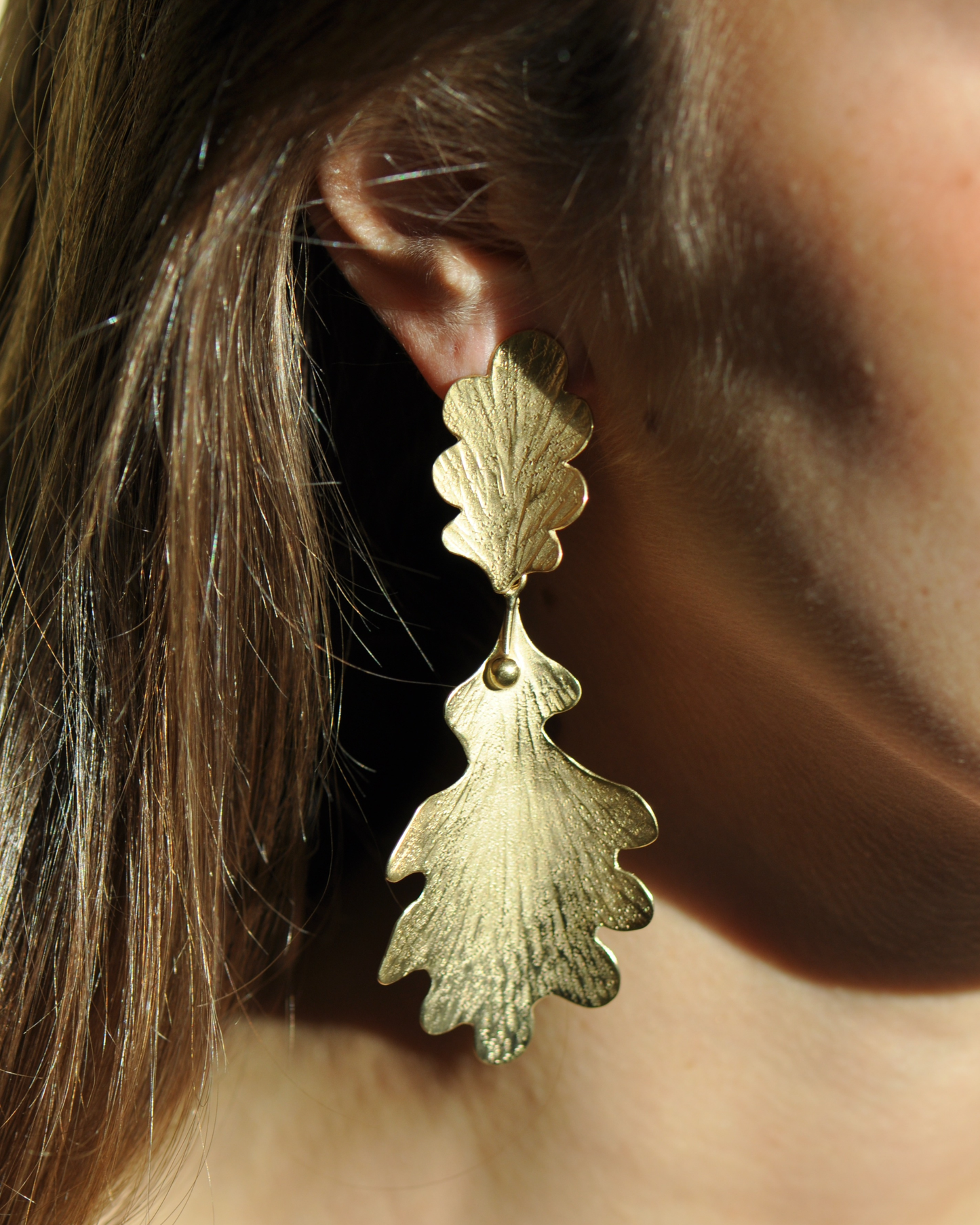 Double Oak Leaf Earrings