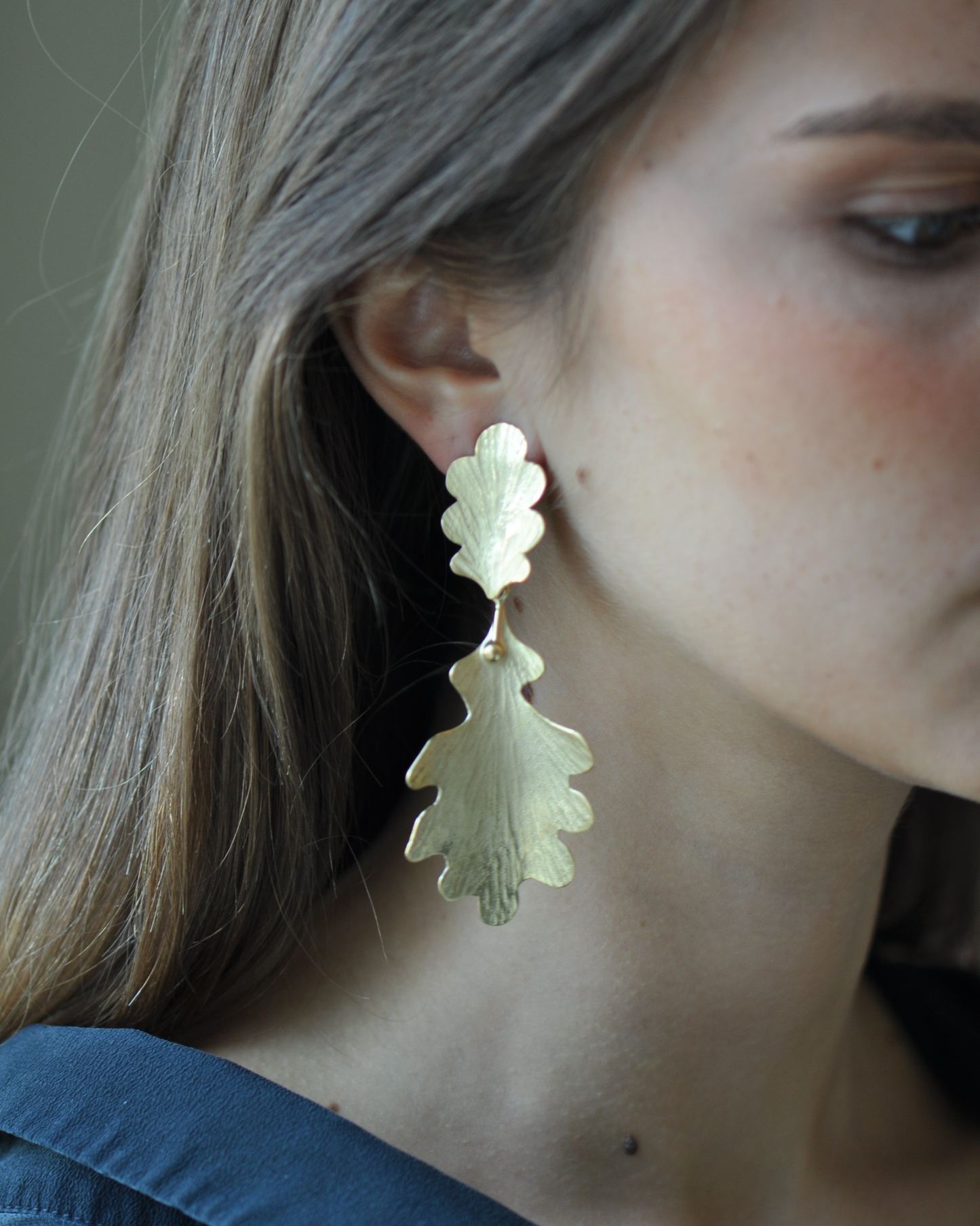 Double Oak Leaf Earrings