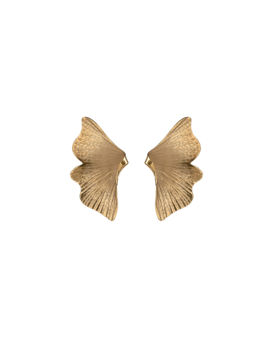 Ginkgo Single Leaf Earrings