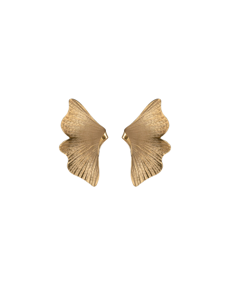 Ginkgo Single Leaf Earrings