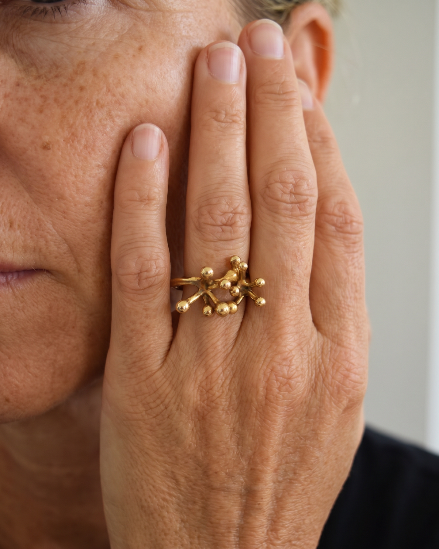 Ginkgo Ring Coral Small