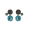 Gunmetal & Turquoise