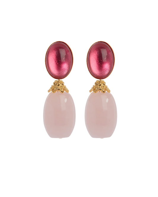 Sylvia Rose Quartz Earrings