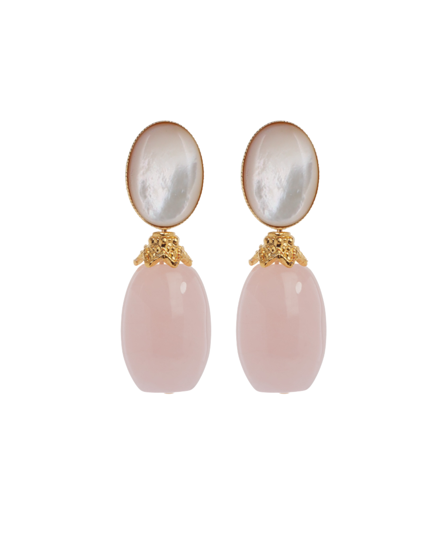 Sylvia Rose Quartz Earrings