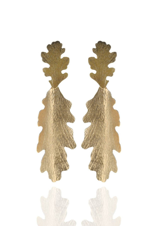 Double Oak Leaf Earrings