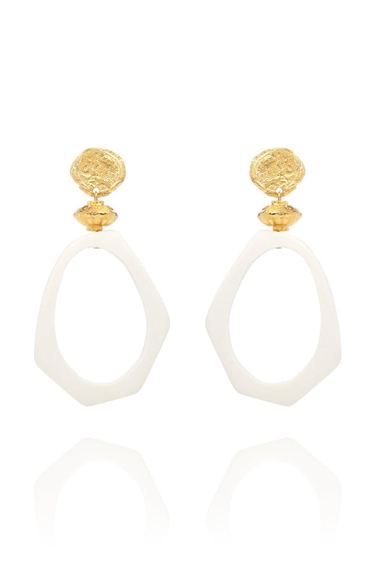 Vega Wooden Hoop Earrings