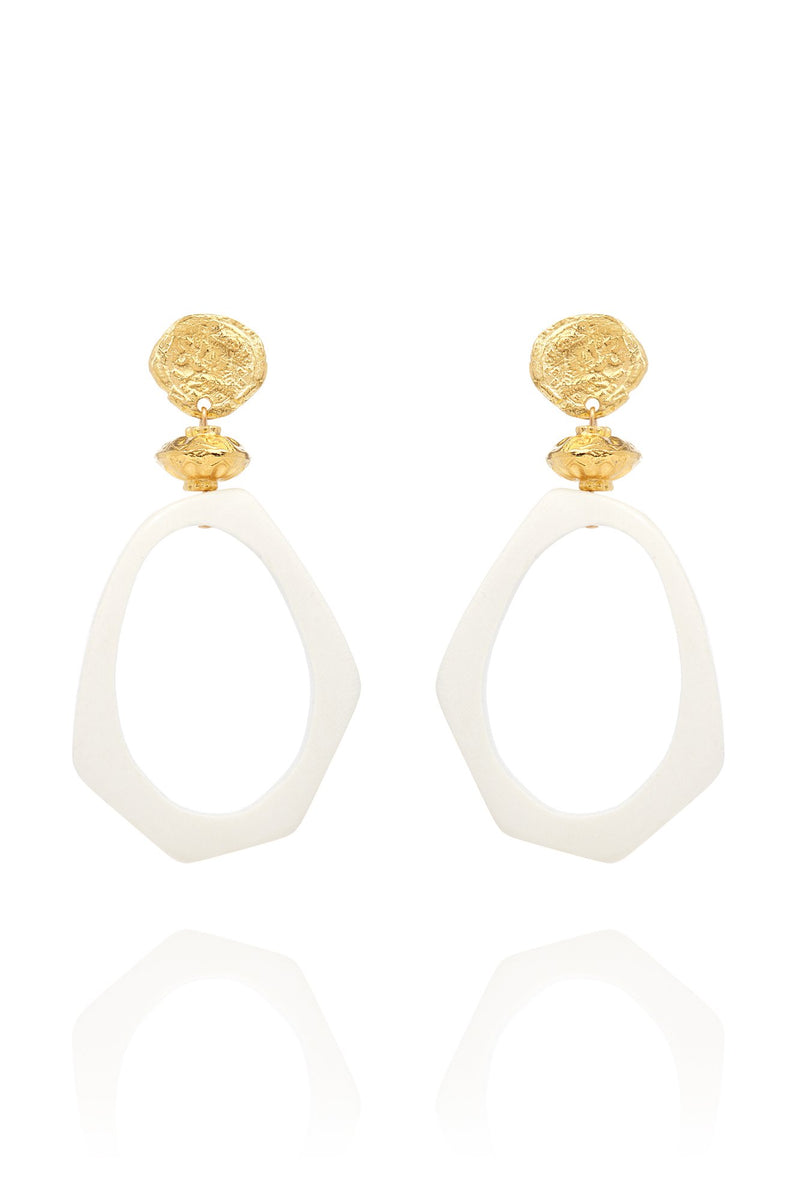 Vega Wooden Hoop Earrings