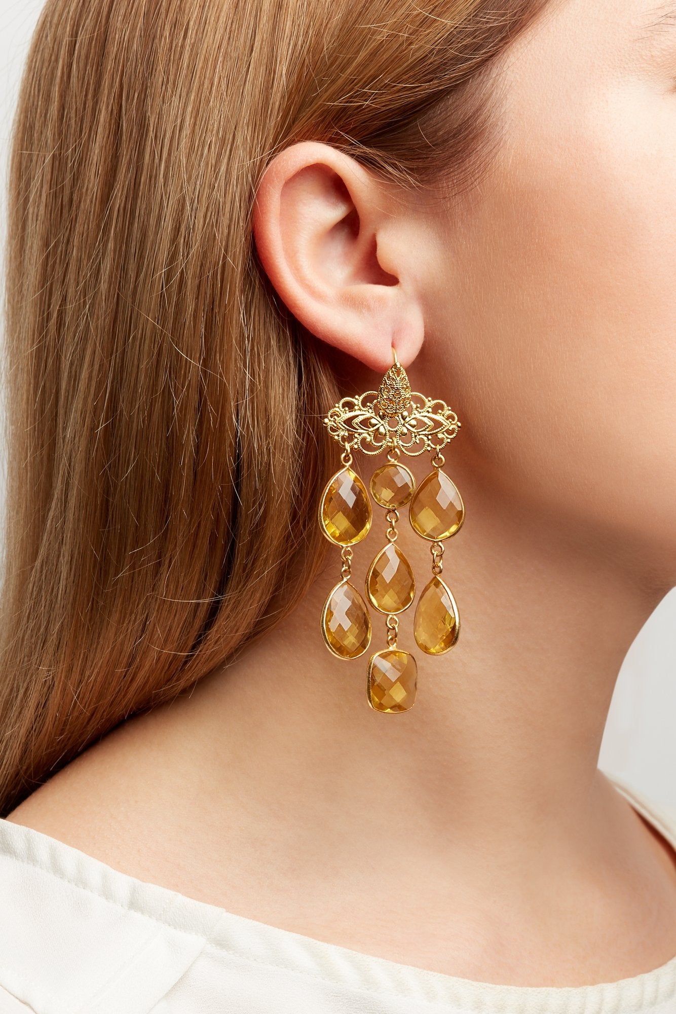 Leila Citrine Earrings
