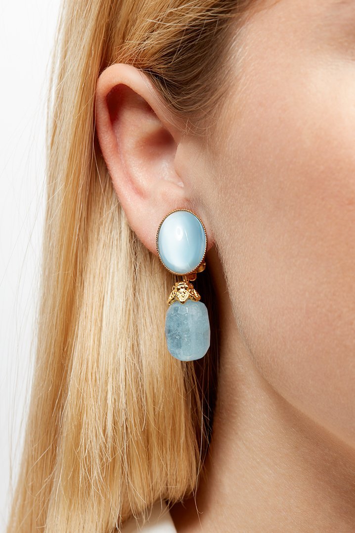 Lina Aquamarine Earrings