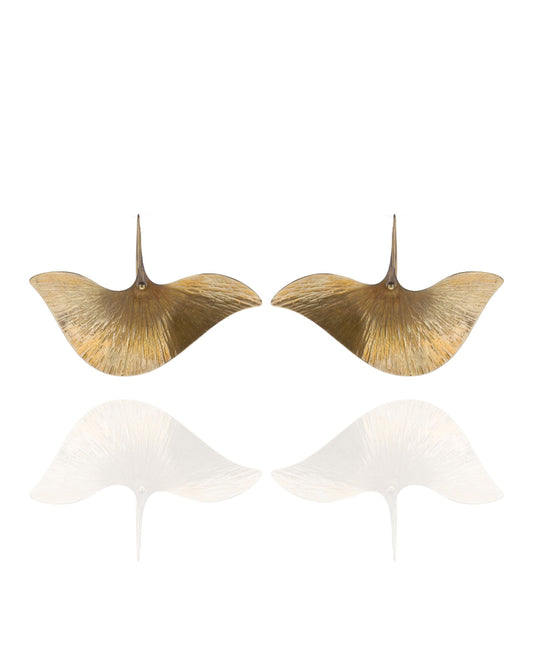 Ginkgo Leaf Drops Earrings