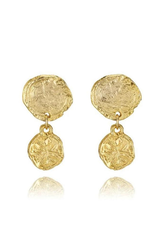 Leonidas Earrings Two Coins